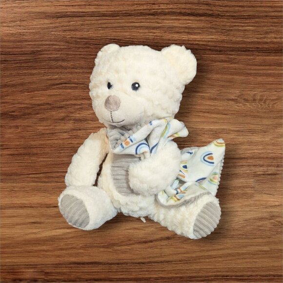 Spark Create Imagine Plush Bear w/ Blanket crinkle ears rattle lovey plush stuff - Picture 1 of 9